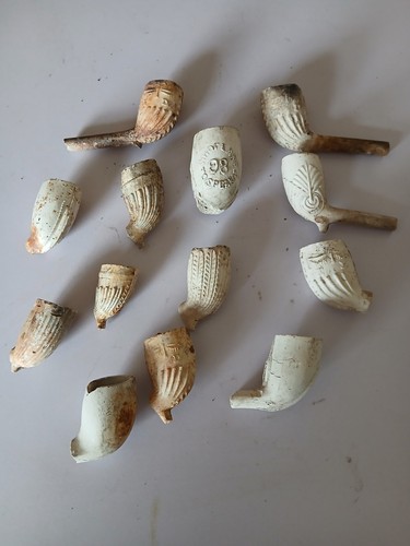Old clay pipe - clay,
