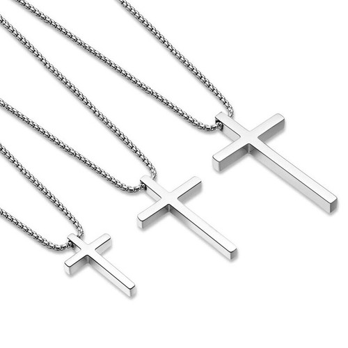 Men women cross necklace - women,