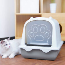 Large Cat Hooded Litter Tray Box or Cat House Spacious Adult Cats Kittens Toilet