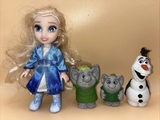 Frozen 2 Elsa Petit Doll Trolls Bulda Olaf Disney Princess Figure Toy Bundle