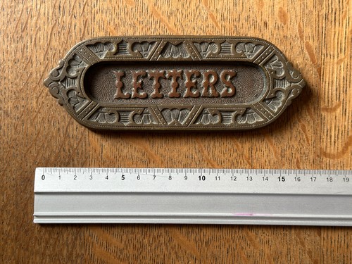Antique victorian brass letter - brass,