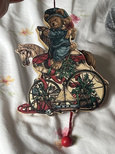 Old xmas pull - decor, wood
