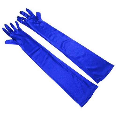 Long satin gloves elbow length - satin,
