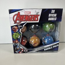 Marvel Official Avengers Baubles/Christmas Tree Decorations Balls New Boxed