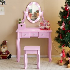 Kids Girls Vanity Table Set