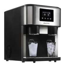 electriQ Countertop Ice Maker 10 Min Cycle, Ice Crusher & Built-In Water Tap