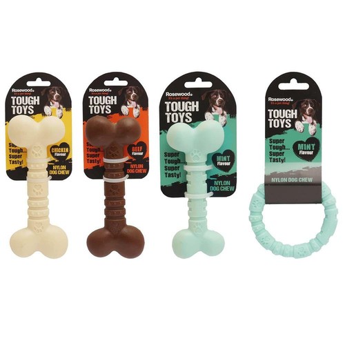 Rosewood nylon dog - rosewood, chew