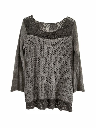 Grey jumper knitted - grey, top