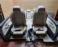 BMW 5 SERIES F11 2010-13 M SPORT OYSTER LEATHER INTERIOR FRONT SEATS HEATED