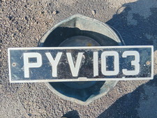 VINTAGE  METAL NUMBER PLATE