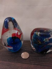 Vintage Retro Art Glass Blue