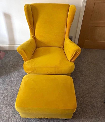 Upholstered wingback armchair - upholstered,