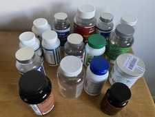 Job Lot Used Plastic Empty Pill Vitamin Bottles Tubs Mixed Media/Storage/Crafts 