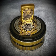 Harley Davidson - Zippo Lighter - Brass - Barrett-Smythe - 1995 Limited Edition