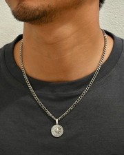 Silver Compass Rose Pendant