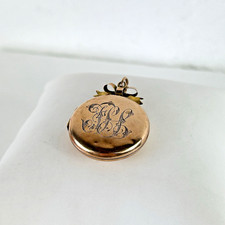 1859 9ct Rose Gold Engraved Locket Pendant, Fully Hallmarked , 3.9g #254