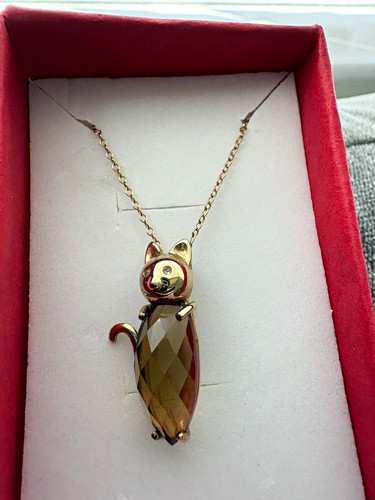 Gold hallmarked cat - ,