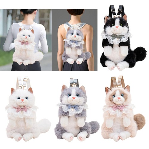 Ragdoll cat shaped backpack - cat,