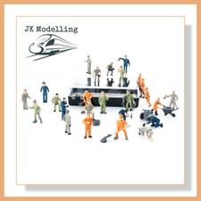 Painted workmen figures - workmen,