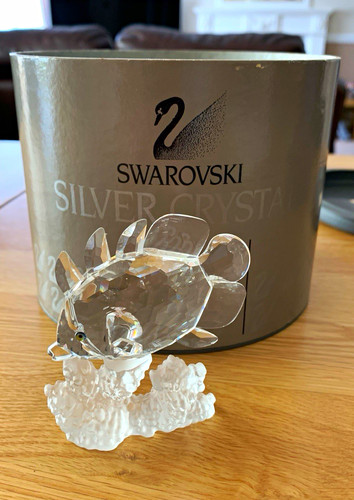 Swarovski silver crystal - silver, fish