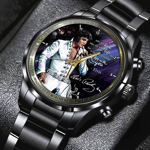 Elvis presley black stainless - elvis,