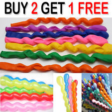 LARGE SPIRAL BALLOONS Wavy Curly Wiggly Spring Extra Long Party BALOONS