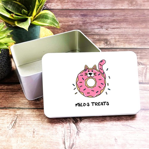 Funny pink doughnut - funny, cat