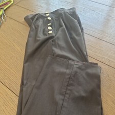 Vintage 40s style high waisted brown trousers Medium