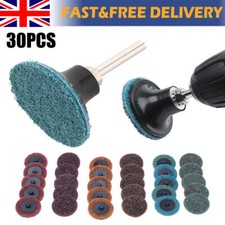 30Pcs 2" 50mm Type R Roll Lock Quick Change Discs Die Grinder Sanding Pads