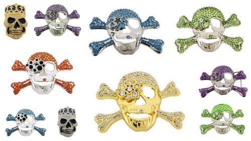 Skeleton belt buckle - buckle, skulls
