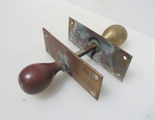 Antique bronze door knobs - antique,