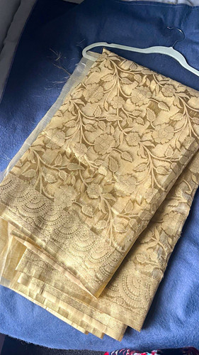 Champagne gold floral jacquard - champagne,