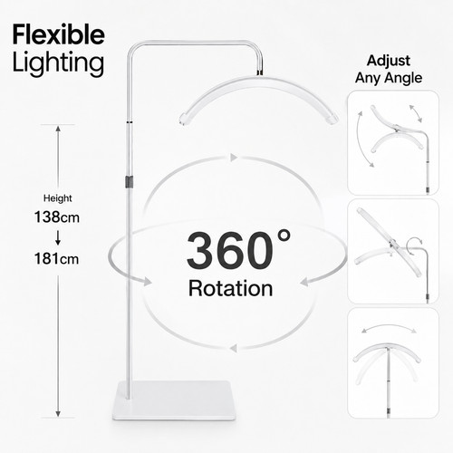 Adjustable half moon led floor - adjustable,