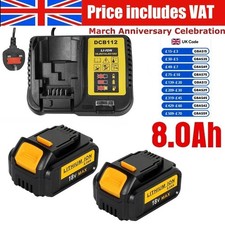 2Pack 8.0Ah 18V Li-ion Battery