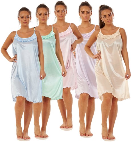 Ladies satin nightdress - satin,