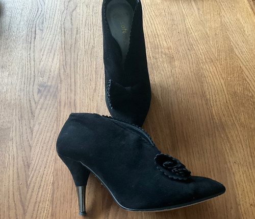 Clarks softwear black - black, suede
