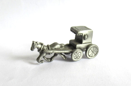 Pewter horse carriage amish - carriage,