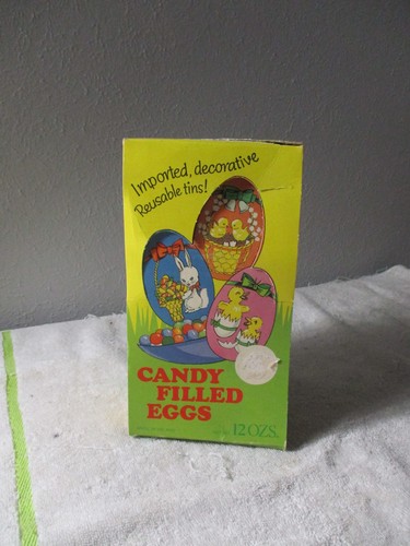 Vintage easter tin candy - vintage,