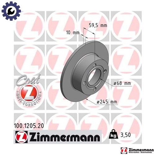 Brake disc 100 1205 for - disc,