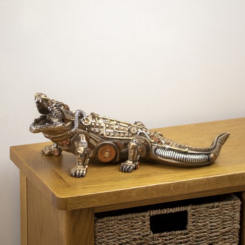 Steampunk mechanical crocodile - mechanical,
