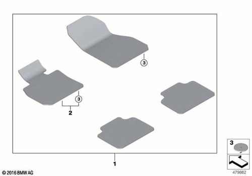 Mini genuine floor mats - mini,