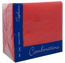 2ply Red Napkins Serviettes
