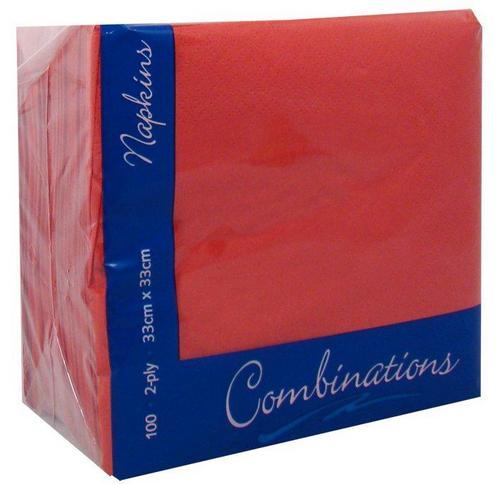 2ply red napkins serviettes - 2ply,