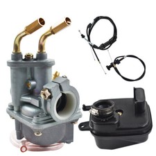 Carburetor Carb Kit Fit Yamaha PW 50 Air Filter Box Kit & Throttle & Choke Cable
