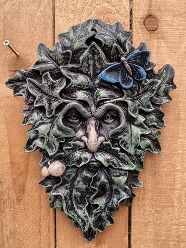 Green man leaf face - leaf,