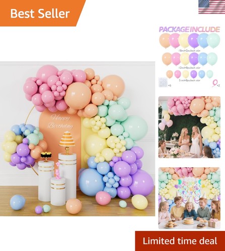 Pastel rainbow balloons arch - pastel,