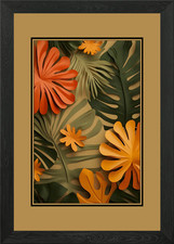 Tropical Leaf Art Print Framed