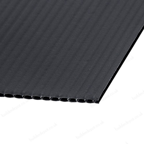 Black fluted 3mm - black, correx