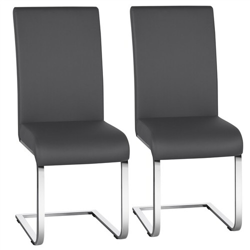 Dining chairs 2pcs leather - dining,