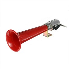 180DB Plastic Super Loud Single Trumpet Air Horn Car Truck Lorry Boat Train Red